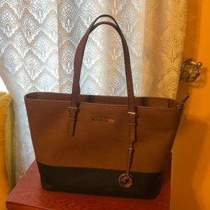 Large Leather Michael Kors Tote Bag